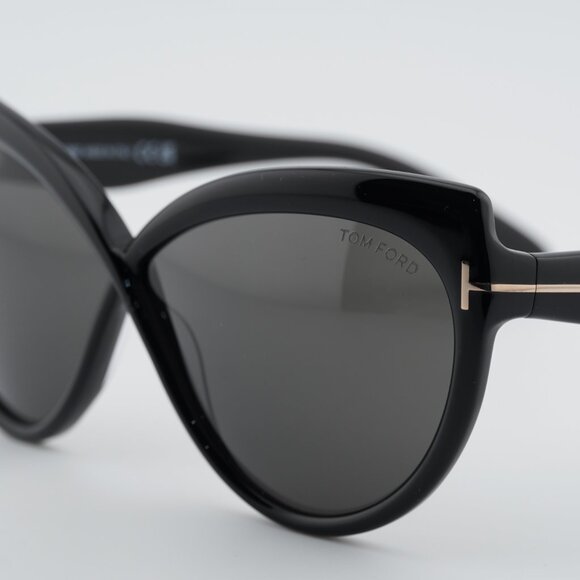 Tom Ford Beatrice FT1196 01A Sunglasses Black Butterfly Frame, Smoke Lenses main image 6